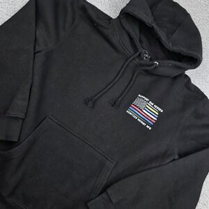 Howitzer Hoodie Mens Medium Black Support Our Heroes First Responder Graphic